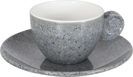 Gimex - Solid Line - Espressoset - Granit - Grau - 85 ml - 2 Stück