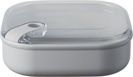 Omada - Pull Box Lunchbox quadratisch niedrig 1 Liter - Polypropylen - grau -