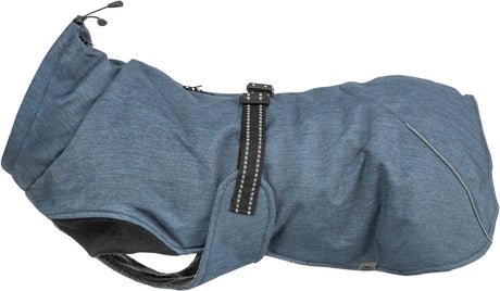 Trixie Hundemantel - dunkelblau, wasserabweisend, 25 cm - Fleecefutter, reflektierende Elemente
