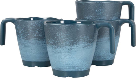 Gimex Stone Line Becher - Dunkelblau - 300 ml - 4 Stück