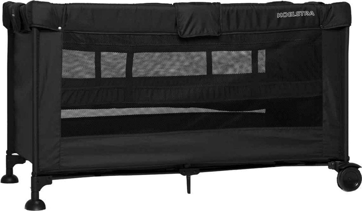Koelstra travelsleeper campingbedje - met verhoger - zwart