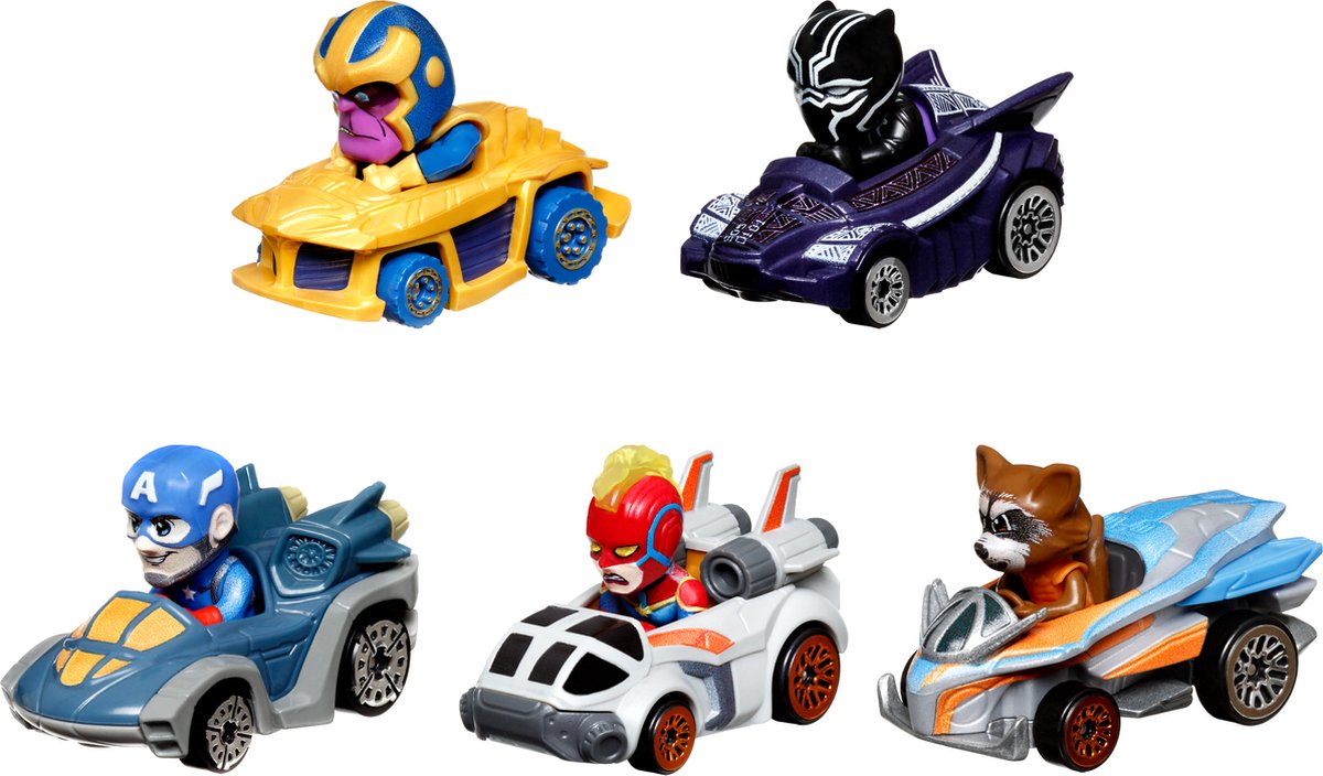 Hot Wheels Race Verse Marvel 5er-Pack