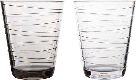Gimex - Linea Line - Wasserglas - Streifen - 300 ml - 2 Stück