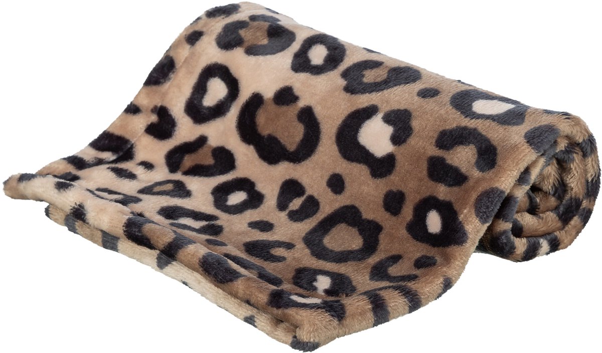 Trixie Hundedecke Leo weicher Plüsch braun mit Leopardenmuster