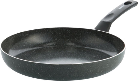 Kochstar Steinbratpfanne 28 cm – PFA-freie Antihaftbeschichtung – Induktionsbratpfanne – Keramikbratpfanne – ofenfest bis 130 °C – Kaltgriffe – Granitschwarz