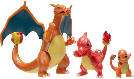 Jazwares Pokémon Evolution Multi-Set – Glumanda, Charmeleon und Glurak