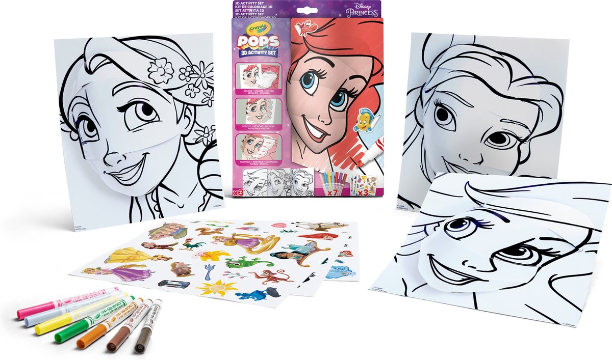 Crayola – Pops – Hobby-Paket – 3D-Aktivitäten für Kinder – Disney-Prinzessin-Thema