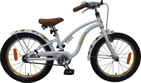 Volare Miracle Cruiser Kinderfahrrad - Mädchen - 18 Zoll - Weiß - Prime Collection