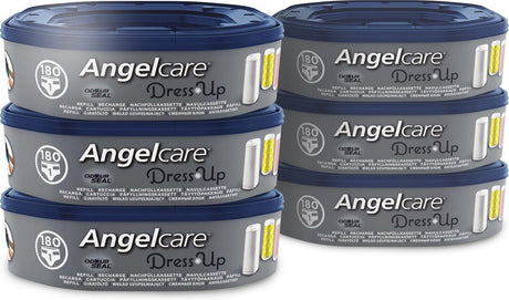 Angelcare navulling luieremmer baby - achthoekige navulcassettes - voor dress up - 6 stuks