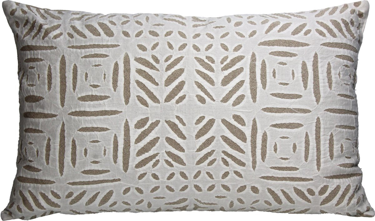 Hd collection cushion cotton ivory 60x40cm