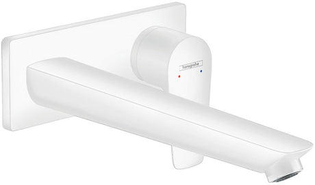 Hansgrohe talis e – Waschtischarmatur – Einhebelbedienung – mit Ablassschraube – Größe 225 mm – mattweiß