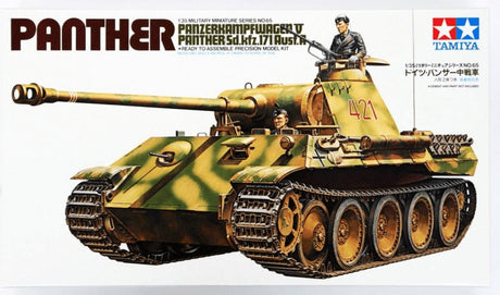 Tamiya Modellbausatz Militärfahrzeuge – 35065 Wwii ger.sdkfz.171 Panther ein Kunststoff – 1:35 – Modellbau