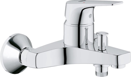 Grohe Quickfix Start Flow Badewannenarmatur – mit Umsteller und Kupplungen – Chrom