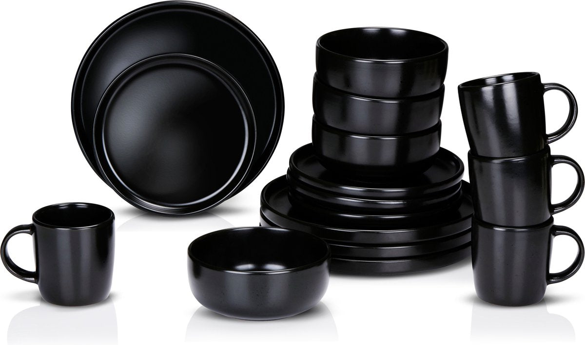 Alpina Geschirrset 16-teilig ø26,5cm schwarz