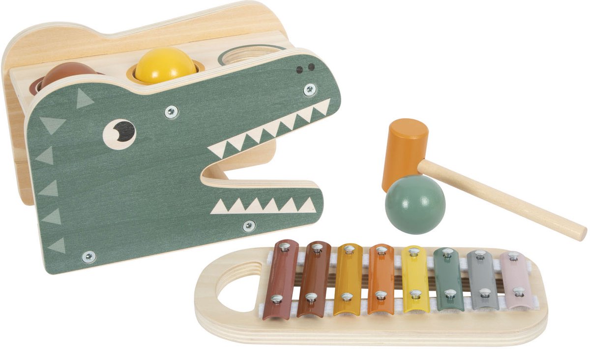 Small Foot - Holz-Xylophon und Hammerbank Safari, 5-tlg.