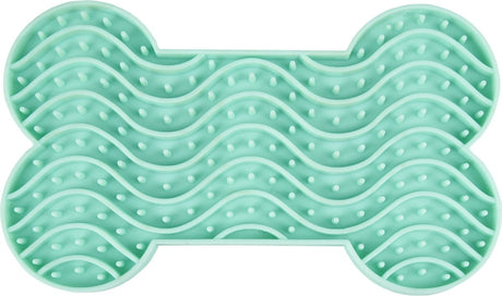 Flamingo-Leckmatte Yummee – Mintgrün – S – 15 x 8,6 x 1,9 cm – rutschfeste Leckmatte für kleine Hunde und Katzen