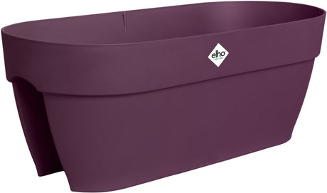 Elho vibia campana flower bridge 60 - balkonbak met ophanging - 100% gerecycled plastic - l 59 x b 26 x h 22 cm - esdoorn paars