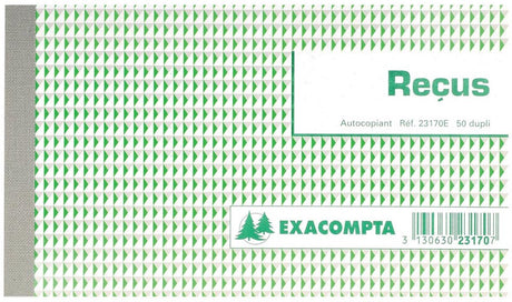Exacompta - reçus, ft 10,5 x 18 cm, Französisch, Dupli (2 x 50 Blatt)