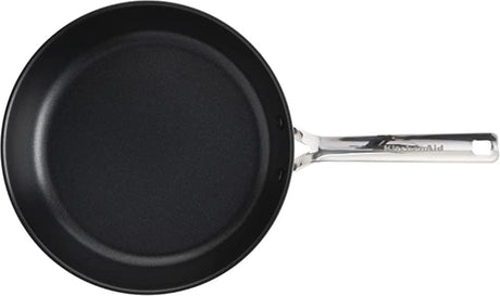 Kitchenaid Edelstahl-Bratpfanne 28 cm – PFAs-freie Antihaftbeschichtung – Induktions-Bratpfanne – Keramikpfanne – ofenfest bis 160 °C – Silber