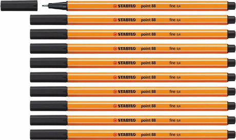 Stabilo point 88 - Premium Fineliner - fein 0,4 mm - schwarz - Box à 10 Stück