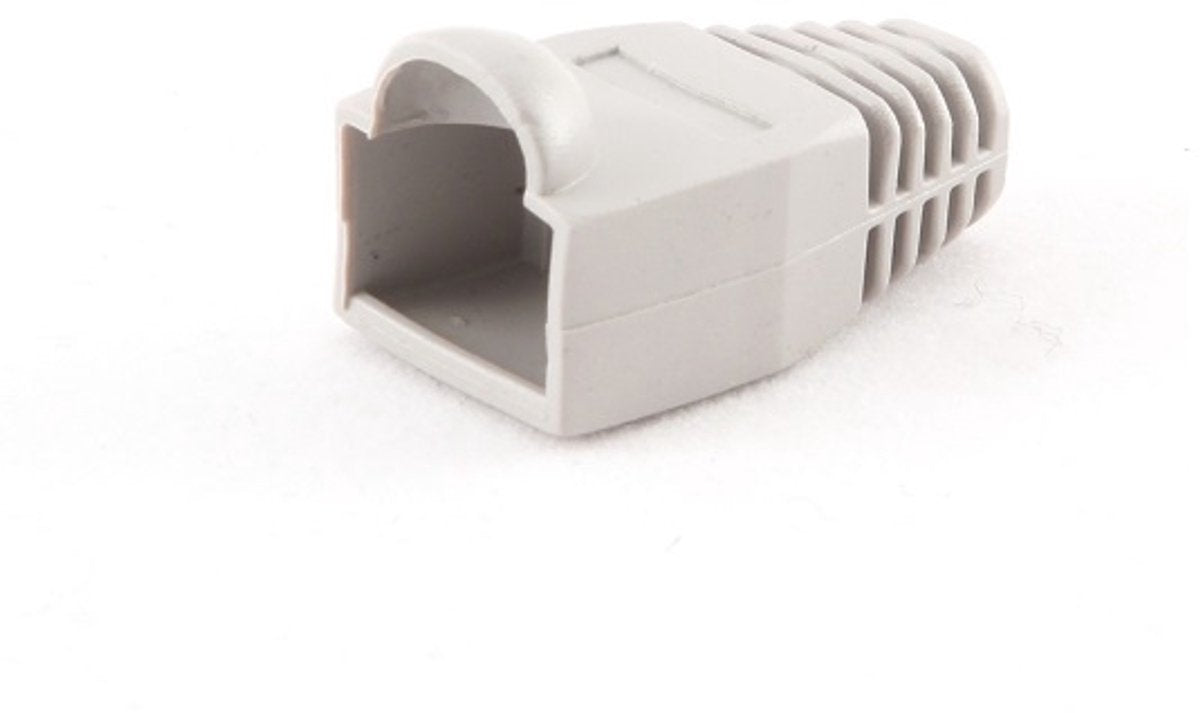Cableexpert Netzwerksteckerhülse für RJ45-Stecker – Kabel bis 6 mm – 100 Stück grau