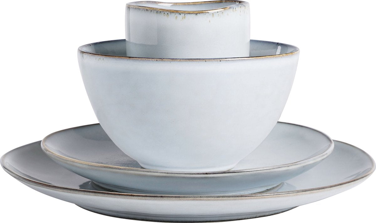 Mica decorations tabo serviesset 4 persoons - grijs