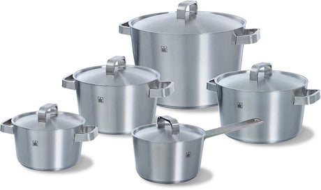 Bk konisches+ Pfannenset – 5 Töpfe – mit Deckel