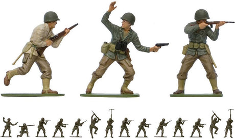 Airfix Modellbausatz Militärfahrzeuge – 02703v Wwii U.S. Infanterie - Figuren aus Kunststoff - 1:32 - Modellbau