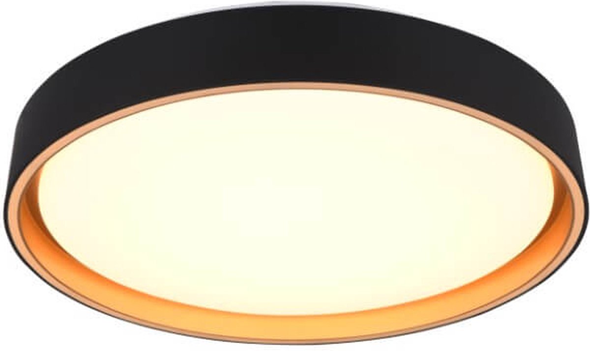 Rl live your light reality felis - plafondlamp - zwart-goud - incl. 1x smd 24w - dimbaar - memory functie - aanpasbaare lichtkleur