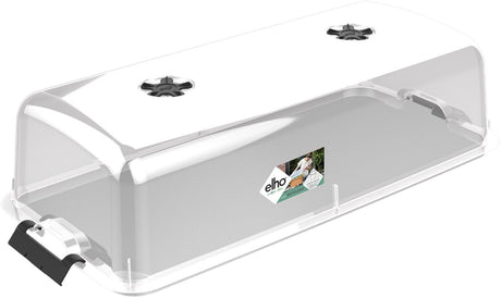 Elho green basics kweekhuis xxl 75 - deksel voor kweektafel - 100% gerecycled plastic - ø 74.8 x h 20.3 cm - transparant