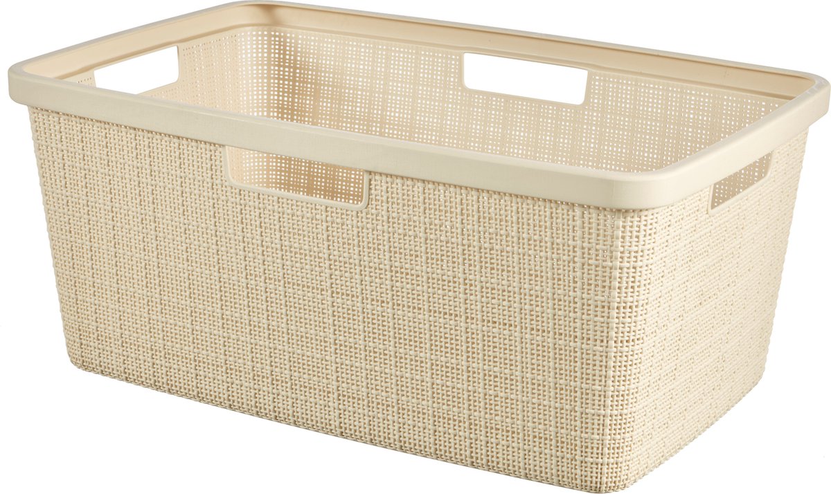 Curver Jute-Wäschekorb 46l, gebrochenes Weiß