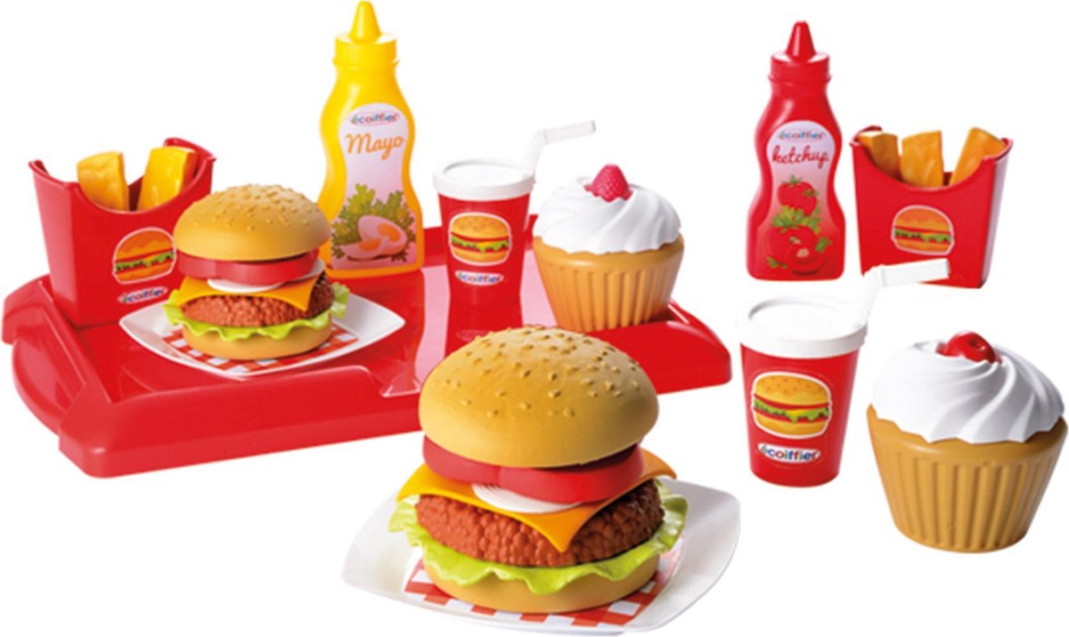 Ecoiffier 100 % Chef-Hamburger-Set – 25-tlg.