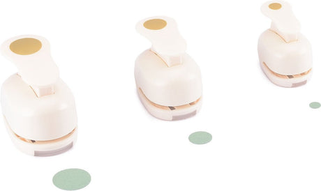 Vaessen creative pons set - figuurpons - cirkels - 3 st. - 8 mm tot 2,5 cm