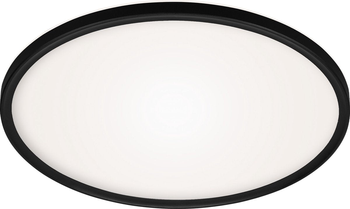 Briloner Slim - LED Deckenleuchte - Deckenlampe mit Hintergrundbeleuchtung - 22 Watt - 3000 Lumen - 4000 Kelvin - Weiß-Schwarz