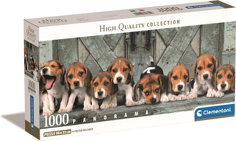 Clementoni – Puzzle – 1000 Teile – Beagles-Panorama – Puzzle für Erwachsene