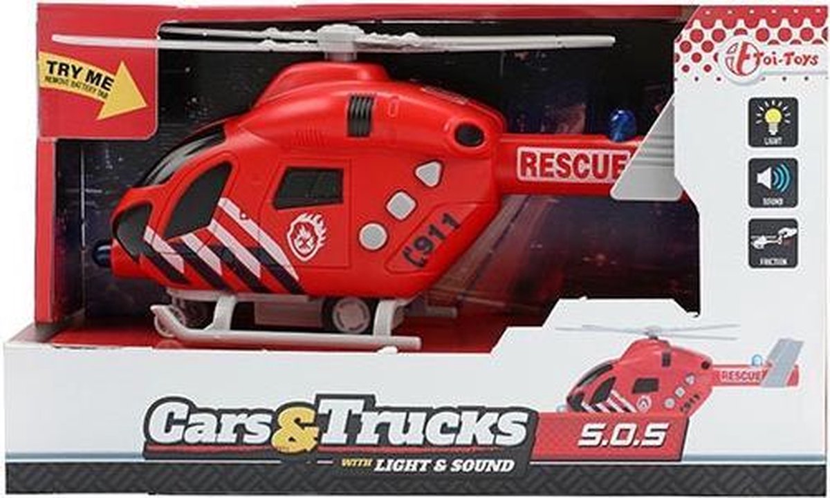 Vehicool Feuerwehrhubschrauber mit Licht und Sound