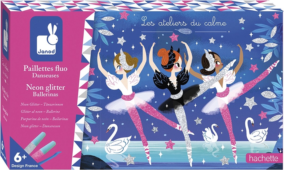 Janod – Les Ateliers du Calme – Neon-Glitzer-Ballerina-Bastelset