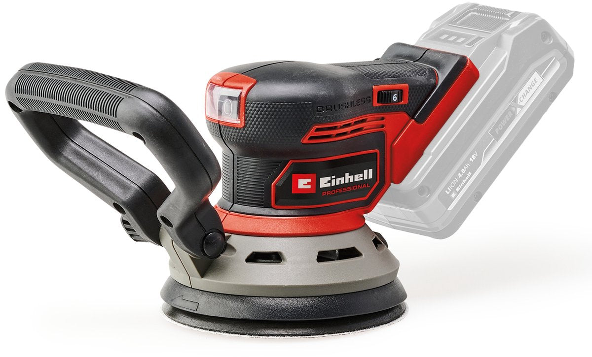 Einhell Profi-Akku-Exzenterschleifer TP-RS 18 32 LI BL Solo - Power X-Change - 18 V Li-Ion - Schleiffläche: ø 125 mm - inkl. 3 x Schleifpapier - exkl. Akku und Ladegerät