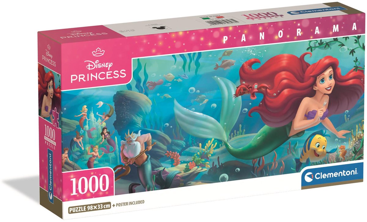 Clementoni - puzzel - 1000 stukjes - de kleine zeemeermin panorama