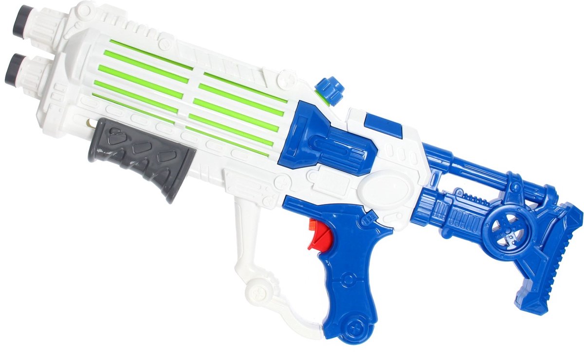 Weltraum-Wasserpistole mit Pumpe – weiß, 49 cm