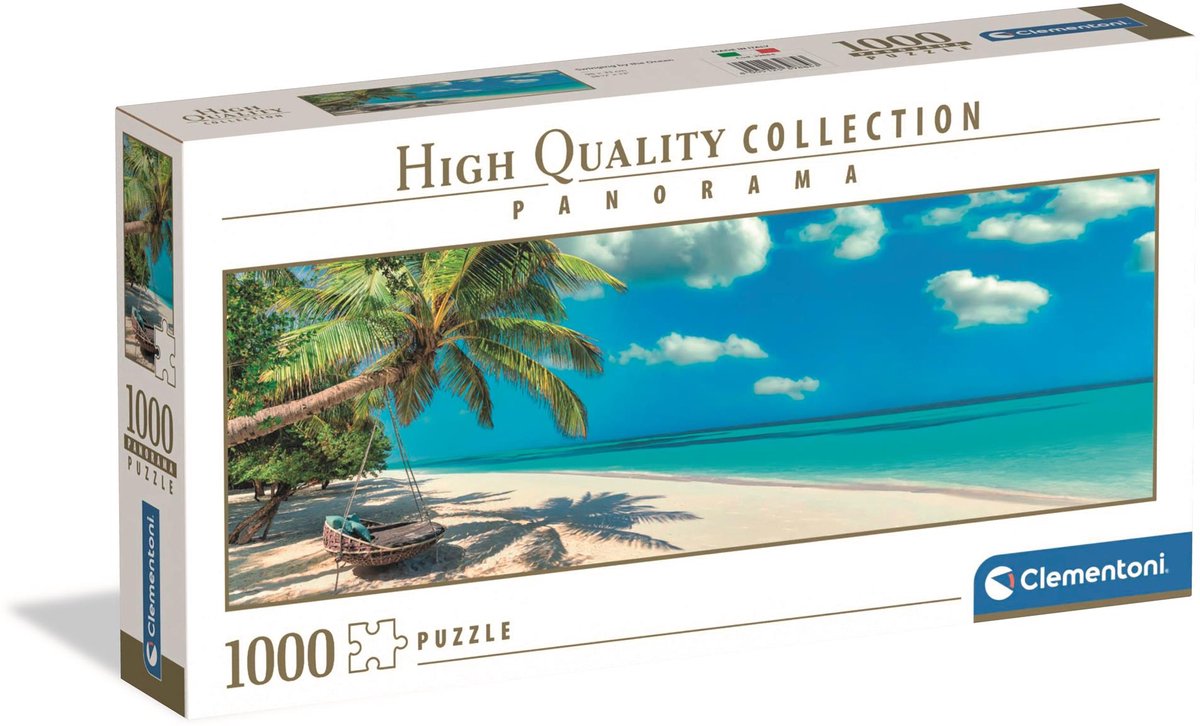 Clementoni Panorama-Puzzle „Schaukelt am Meer“, 1000 Teile.
