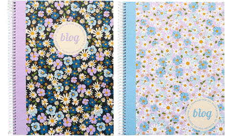 Känguru-Spiralblock – B'log-Blumen – Größe A4 – mit Linie – 2 Stück – an-123876-a
