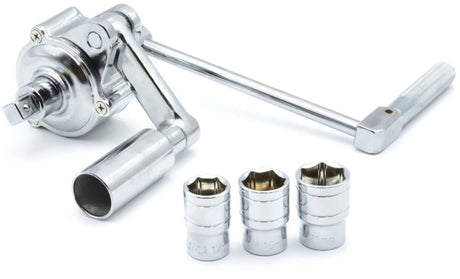 Kraftübertragungsschlüssel von Geko – Verhältnis 1:16 – inklusive Stecknüssen 17 mm, 19 mm, 21 mm