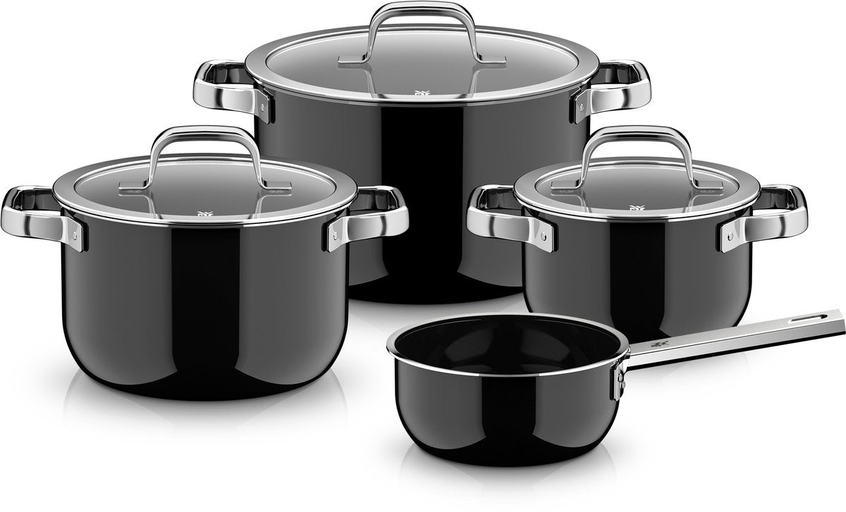 WMF Fusiontec 2.0 Mineral Pro - Pfannenset - 4-teilig - Schwarz - Induktion - Kratzfest - Für alle Herdarten geeignet