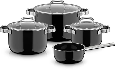 WMF Fusiontec 2.0 Mineral Pro - Pfannenset - 4-teilig - Schwarz - Induktion - Kratzfest - Für alle Herdarten geeignet