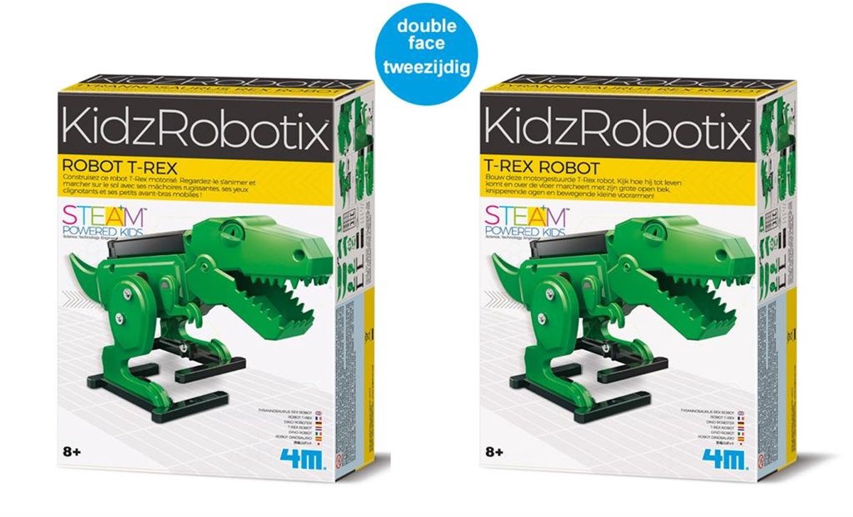 4 m Wissenschaft und Spiele – Bauen Sie Ihren eigenen T-Rex-Roboter – Bausatz-Mechanik – Kidzrobotix – 8+