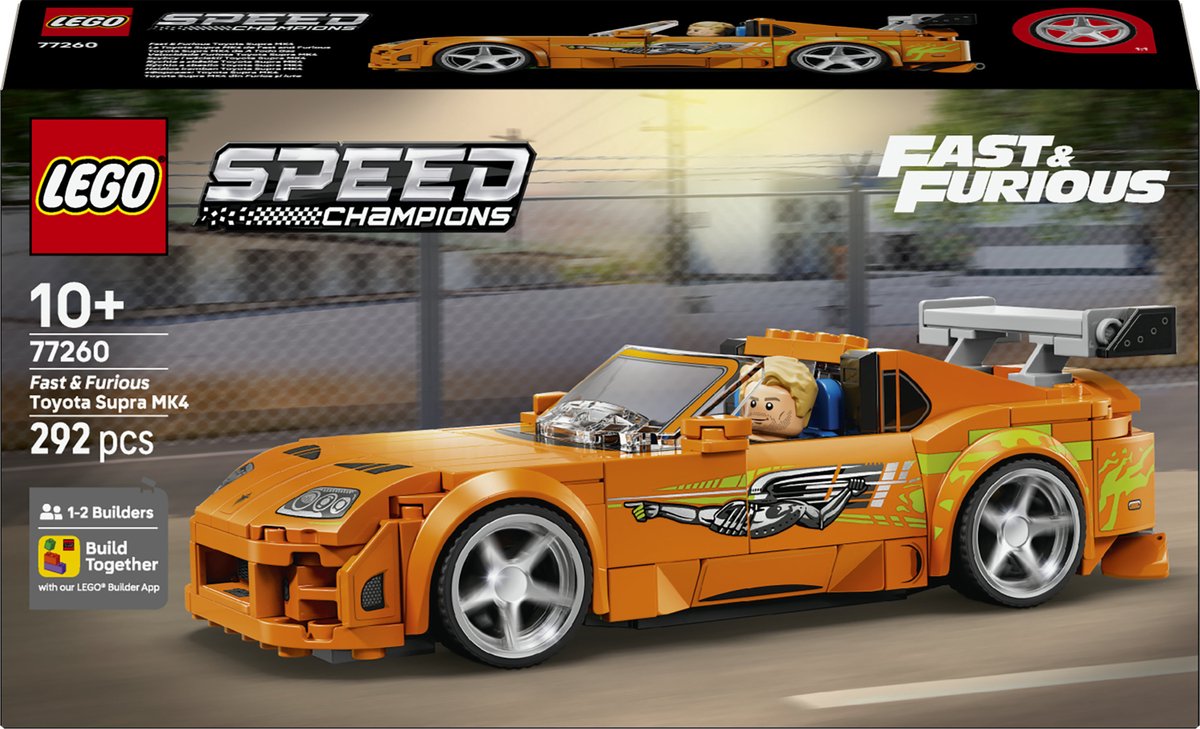 Lego speed champions the fast and the furious toyota supra mk4 auto speelgoed voor kinderen 77260