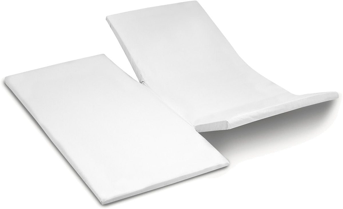 Cinderella weekend hoeslaken - splittopper - 1 persoons - katoen - 180x210 cm - dubbele split - wit