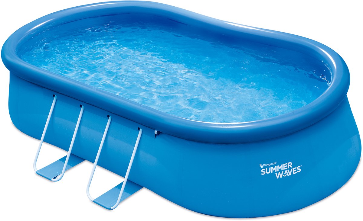Sommerwellen-Schwimmbecken Schnellset oval 457 x 305 x 107 cm + Filterpumpe