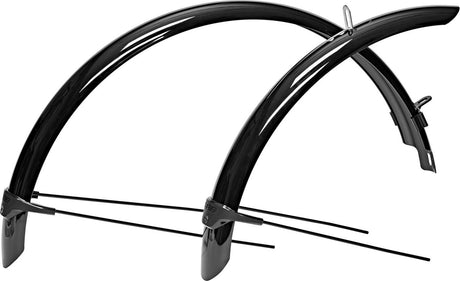 Bbb cycling cityguard spatbordensets stadsfiets - 24 inch - voorspatbord en achterspatbord - verstelbaar - zwart - bfd-40